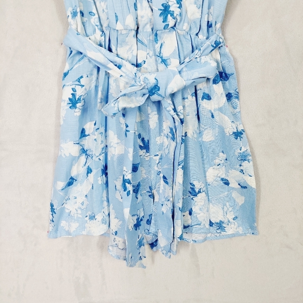 New MISA Los Angeles Tilly in Blue Washed Wildflower Romper P3033 - Picture 4 of 10